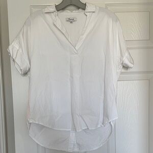 Madewell Courier Button-Back Shirt / Size XS / Pure White. EUC